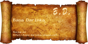Basa Darinka névjegykártya